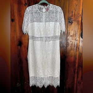 Blush Mark Dress in soft white, size OX, from Azazie